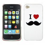 Wholesale iPhone 4 4S I Love Mustache Design Case